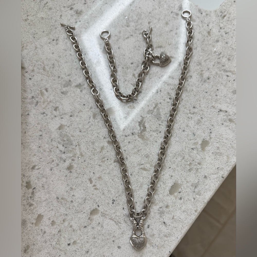 Sterling Silver Necklace and Bracelet Set